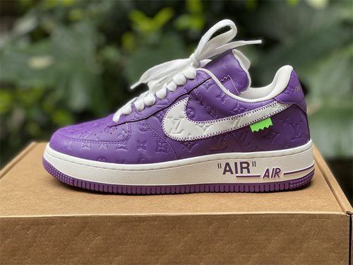 Original level_ Louis Vuitton _ Nike Air FORCE 1 LOW White Purple Color Low Low League_ full code shipment_ 38_46-df6b01f8